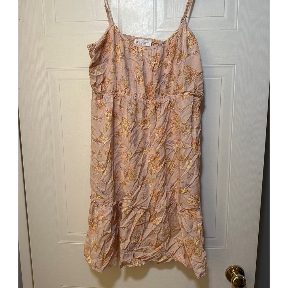 Pink Boho Floral Dress